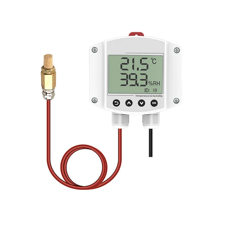 

Temperature Humidity Sensor 0.2C Accuracy 485 Industrial Grade 4-20mA Display Wall-mounted Track-mounted Transmitter