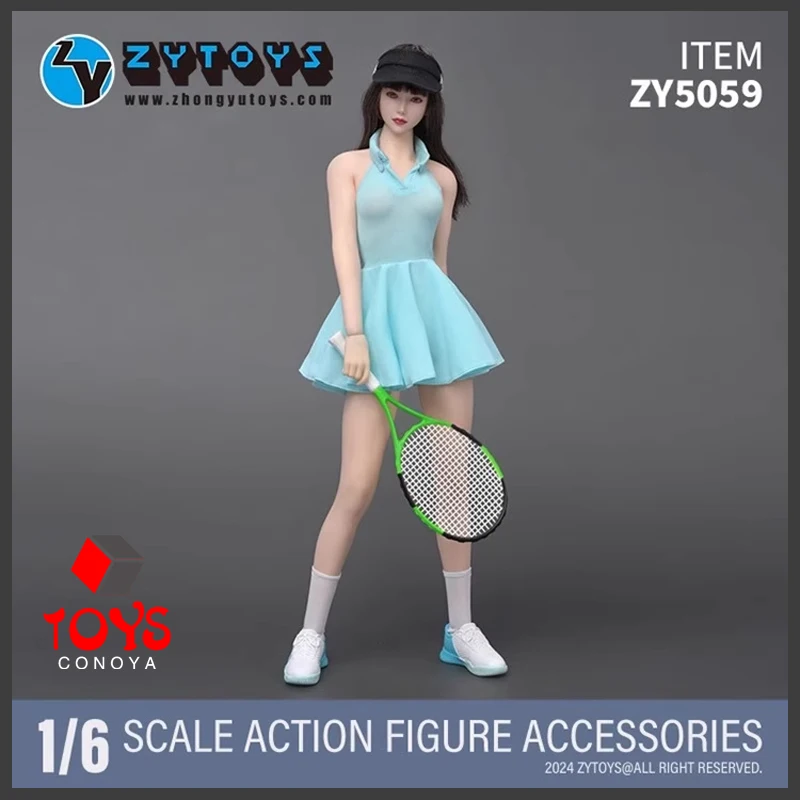 

ZYTOYS ZY5059 1/6 Female Tennis Uniform Racket Backpacks Sprorts Clothes Model Fit 12'' TBL S16A S17B Soldier Action Figure Body