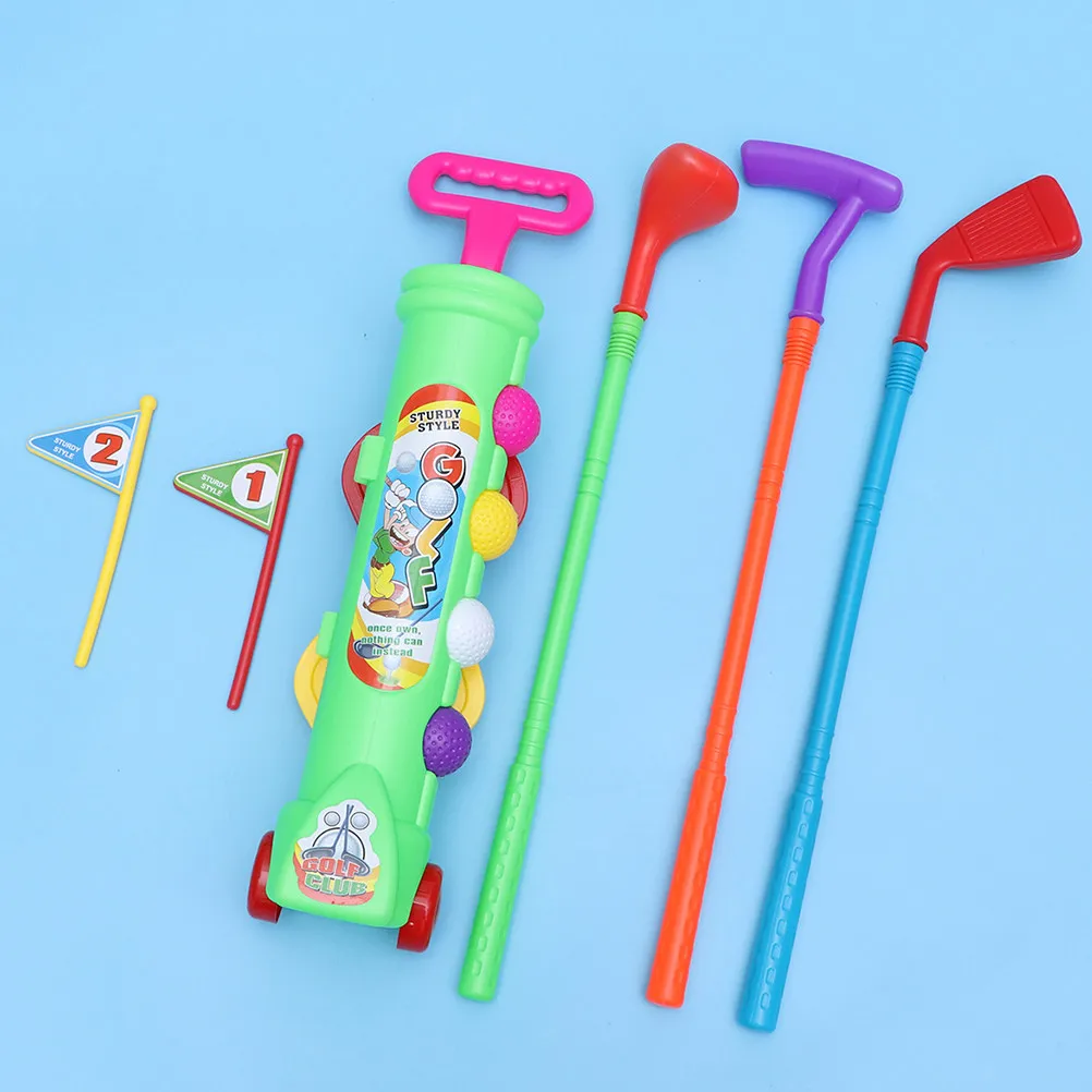 

2 комплекта легких пластиковых наборов для гольфа для детей и взрослых, для занятий спортом в помещении и на улице, для взаимодействия родителей и детей, развивающие и веселые игры для детей