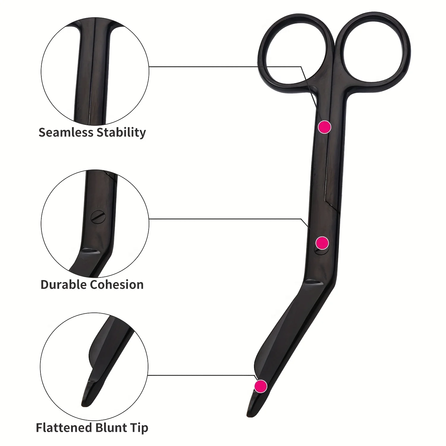 3 قطع من مقص إزالة الخياطة المطلي بالتيتانيوم متعدد الألوان، مقص خياطة احترافي للمختبر مثالي لأدوات الصياغة #2