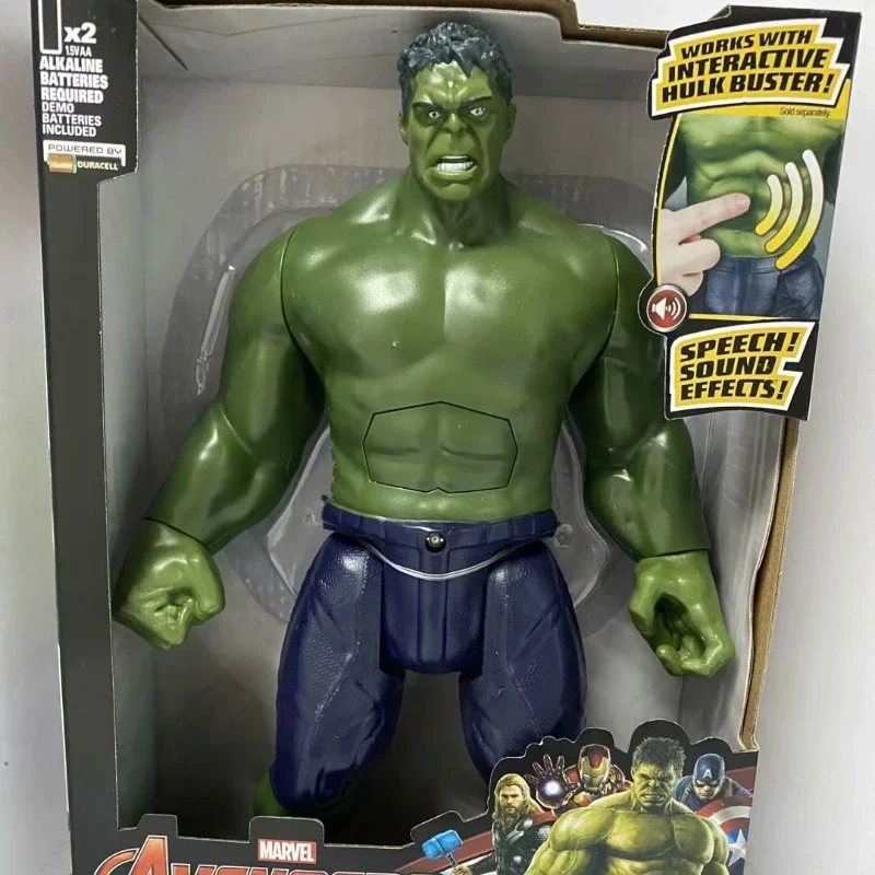 The Avengers 12-inch Hulk Raytheon Understandable Doll Hand-made Model Doll Ornaments Children's Toys Birthday Gift.