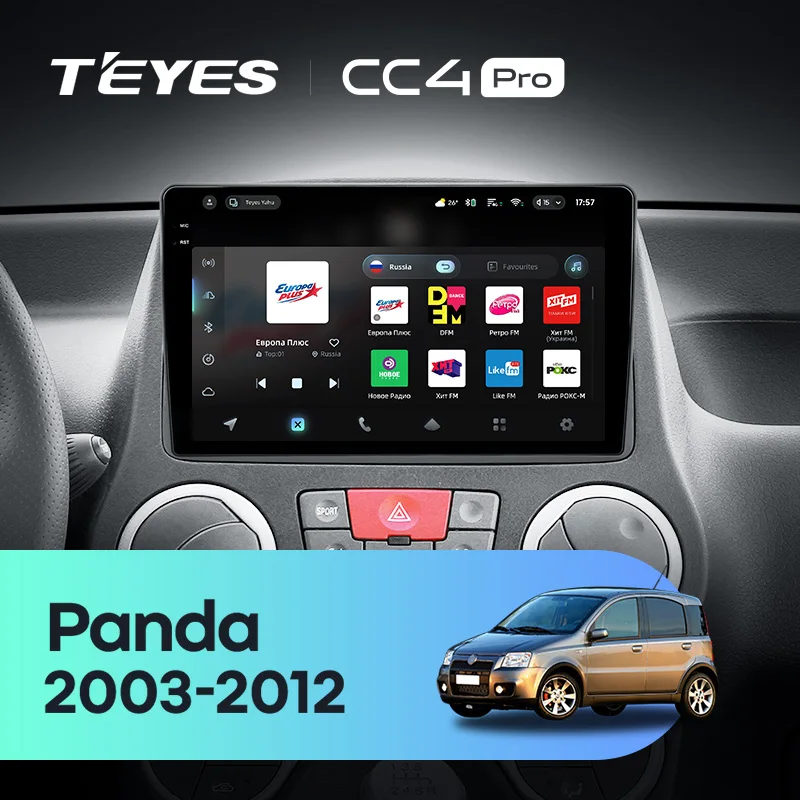 TEYES CC4 PRO For Fiat Panda 169 2003 - 2012 CarPlay Radio Multimedia Stereo Car play Android Auto 2DIN Autoradio