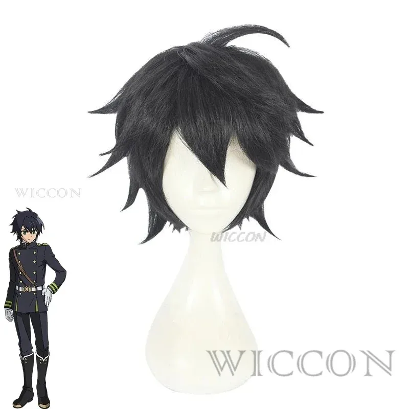 Anime Serafino della Fine Owari no Seraph Yuichiro Hyakuya Parrucca Cosplay Costume Deluxe Uniforme Militare Vestito di Carnevale di Halloween