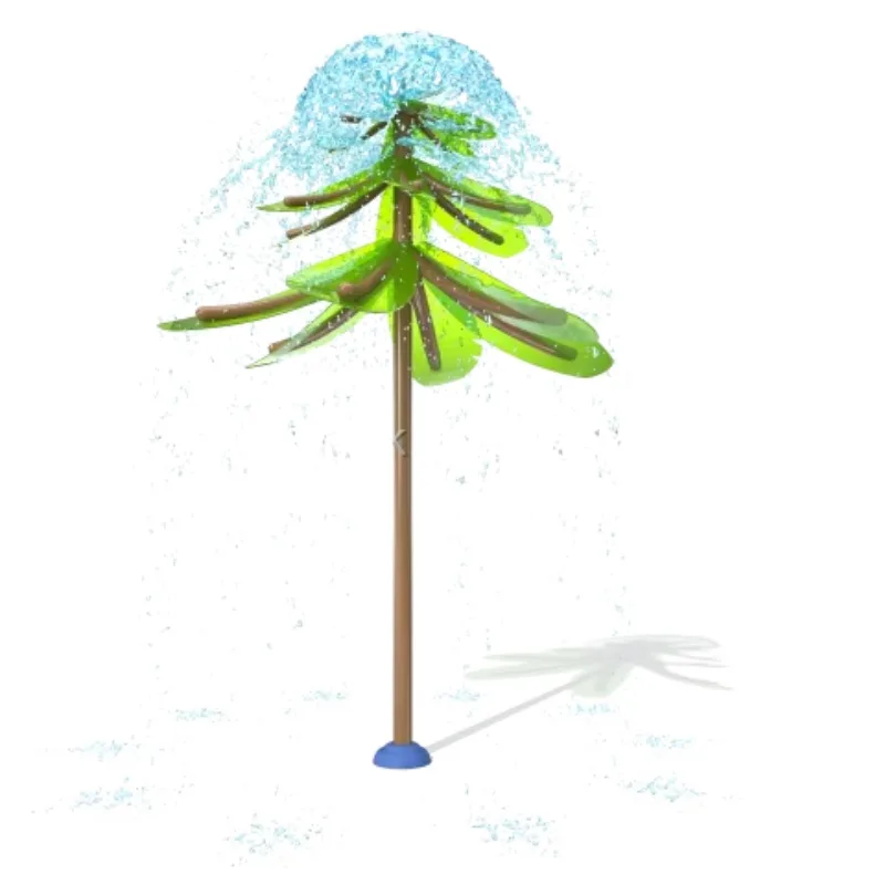 Fabricante de Juegos Acuáticos y Parques Acuáticos, Aspersor de Agua de Acero Inoxidable con Forma de Palmera