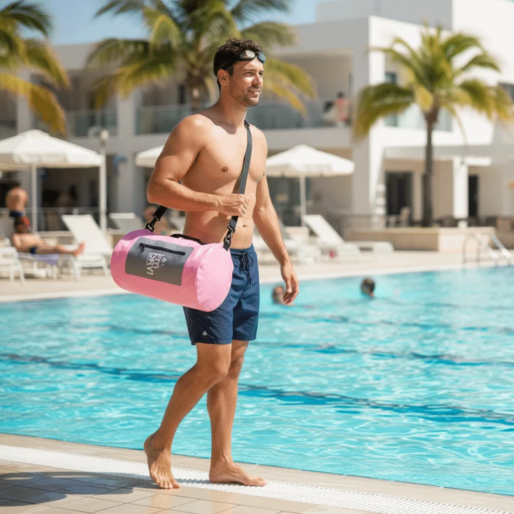 10/15L Waterproof Dry Bag Waterproof with Shoulder Straps Swimming Bucket Bag Lightweight Foldable Beach Backpack Fishing Hiking