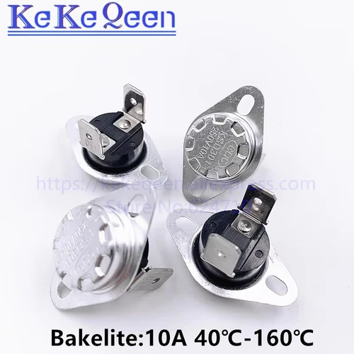 Imagen 2 del producto Interruptor de Control térmico KSD301 250V 10A/16A 40~155 100 105 110 120 130 135 150 155 grados Celsius 90 pies angular normalmente cerrados