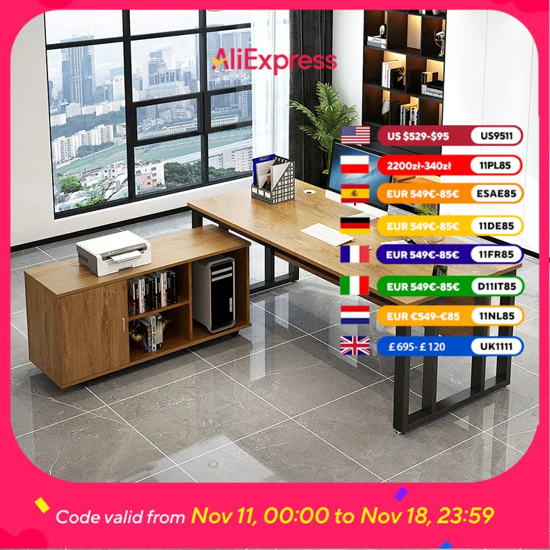 

Cabinet Organizer Computer Table Large Storage Wooden Study Computer Desks Office Storage Drawers Mesas De Computador Furniture