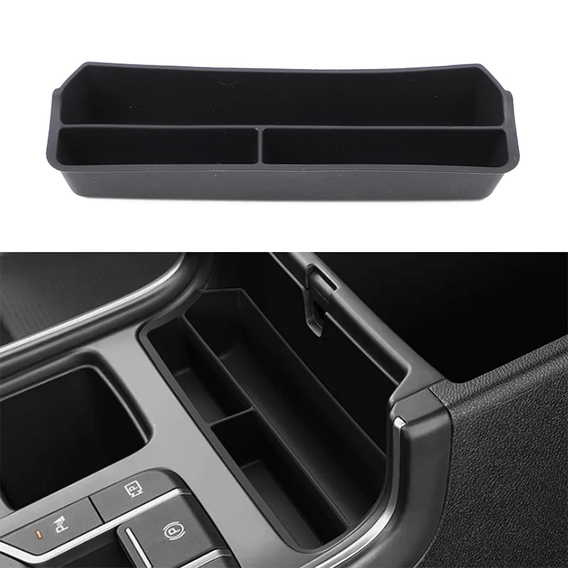 

For Kia Sorento 2021-2025 Car Center Console Armrest Box Front Storage Box Silicone Black Automotive Storage Accessories