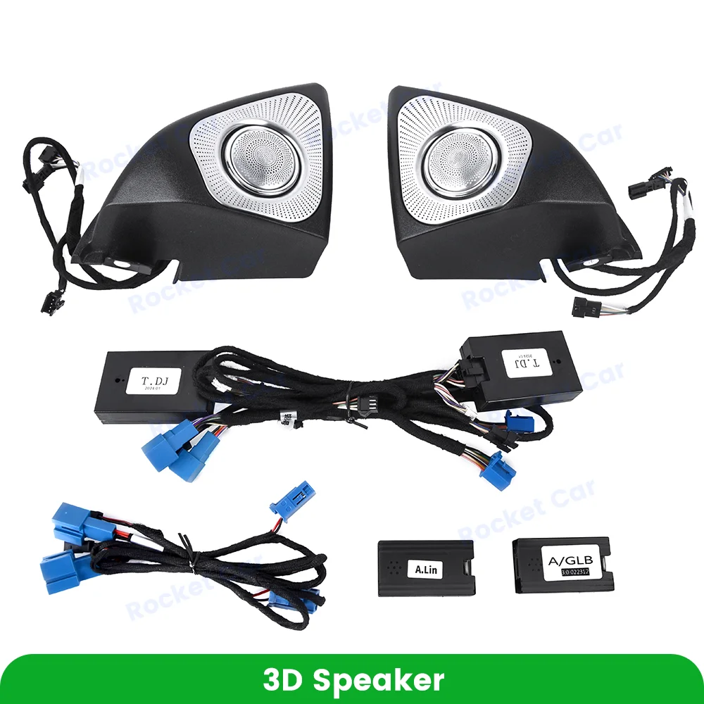 64 Farben Lüftungs öffnungen LED Umgebungs licht für Mercedes Benz W177 W247 W118 A/B/Cla/Gla/GLB C-Klasse 4D Lautsprecher Leucht abdeckplatte Lampe