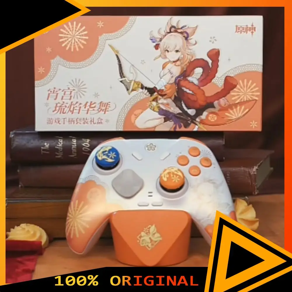 

New MiHoYo Genshin Yoimiya GamePad Impact Wireless Game Controller Gift Box Set Charging Applies Joystick PC Gift Cosplay Prop