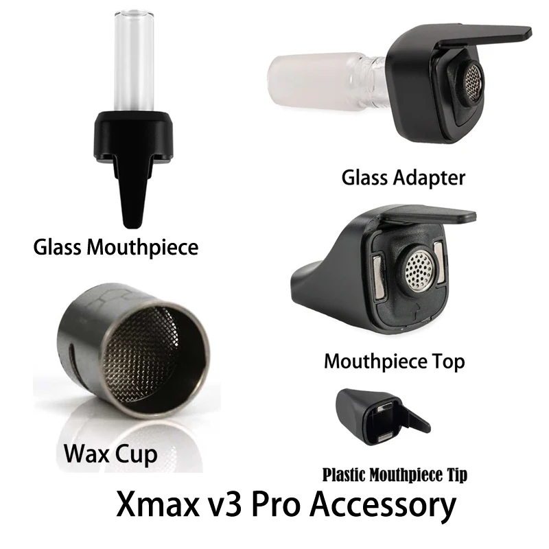 Original XMAX V3 Pro Accessory Glass Mouthpiece / Glass Adapter / Mouthpiece / Wax Cup