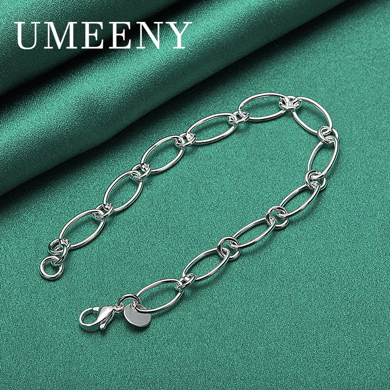 

Luxury 925 Sterling Silver 8 Inch Exquisite Hollow Bracelet Women Fashion Jewelry Party Wedding