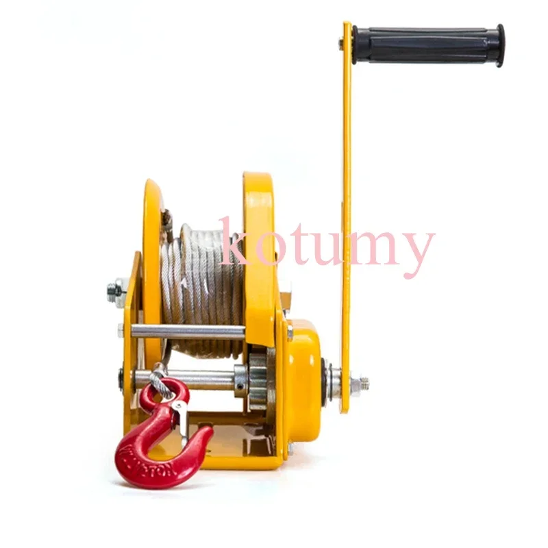 1800LB Two-way Self-locking Small Hand Windlass with Automatic Brake Manual Winch Tractor