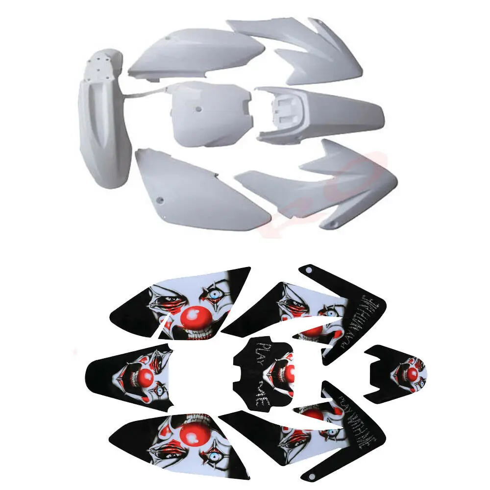 TDPRO Motorcycle Plastics Fender Fairing Graphics Kit for Honda CRF70 XR70 Pit Dirt Bike Taotao