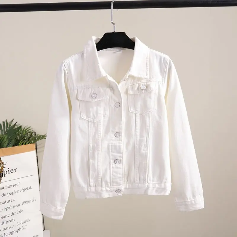 Retro Women's Denim Jacket Casual Long Sleeved Single Breasted Top Fashion Korean  Washed Denim Jacket Spring and Autumn 2025