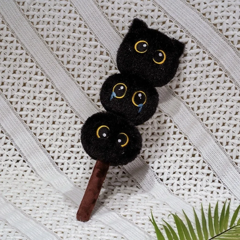 Schreibtisch-Ornament, Tanghulu-Cartoon-Katzenpuppe, lustiger gefüllter Katzenkopf, üppiger Cartoon, weiche kreative Katze, gefüllt