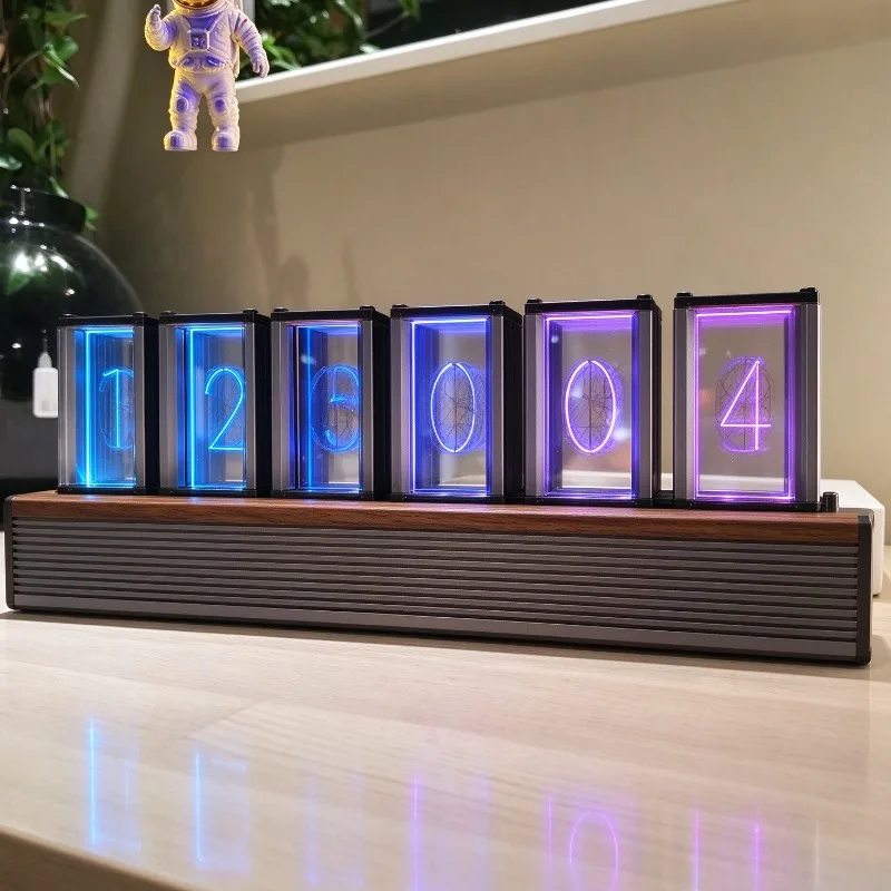 Acrylic Desk Clock with Lights LED Creative Digital Table Clock Luxury Desktop Clocks Ornament Modern Nordic Decorative Products