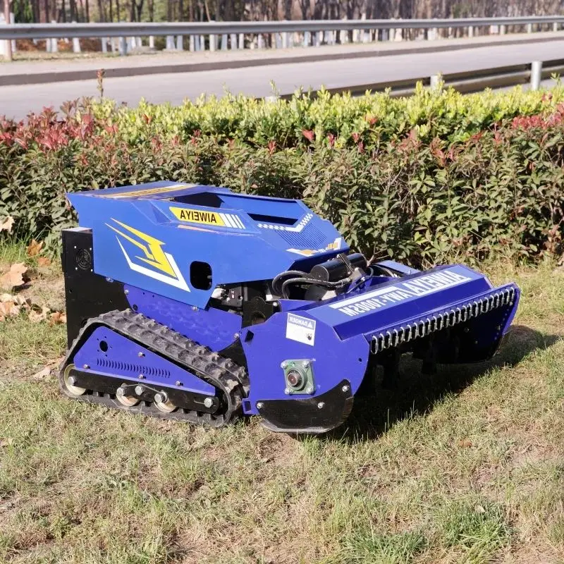 เครื่องตัดหญ้าแบบล้อตีนตะขาบขับเคลื่อนด้วยตัวเองที่ปรับแต่งได้ – ควบคุมอัตโนมัติด้วยรีโมทคอนโทรล พร้อมอุปกรณ์เสริมสำหรับเครื่องตัดหญ้า