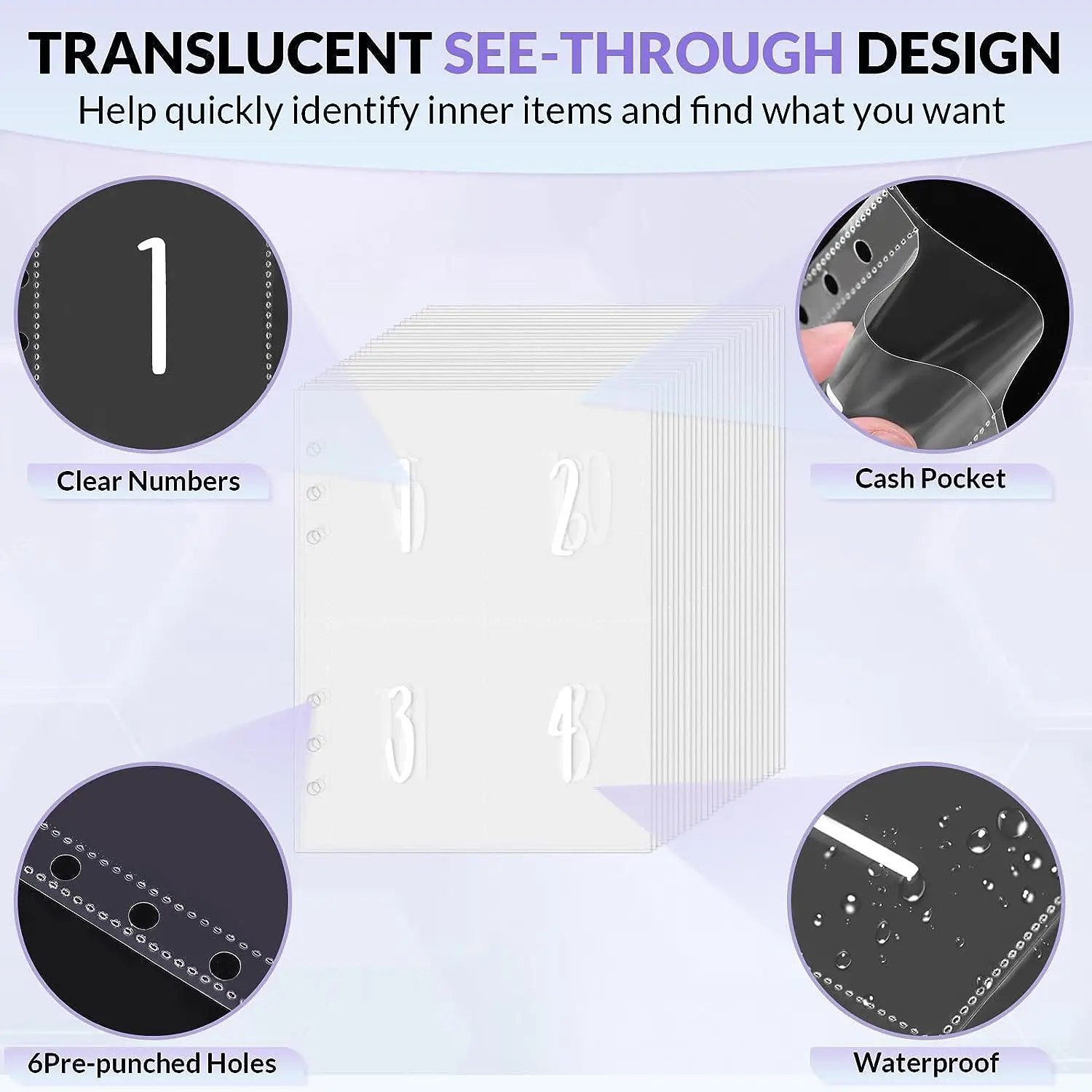 Envelope Challenge Binder com Envelopes em dinheiro, Envelopes em dinheiro, Maneira fácil e divertida de economizar, $5,050, 100