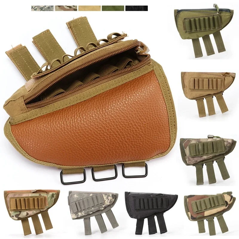 

Tactical Stock Shotgun Rifle Shell Holder Ammo Cartridge Holder Bag Shotgun Stock Ammo Holder Molle Pouch Magazine Pouch