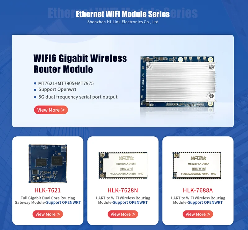 Hi-Link MT7621A HLK-7621 Gigabit Ethernet Router Development Board Test Kit Openwrt Dual Core LTE Hotspot 5G Support WiFi