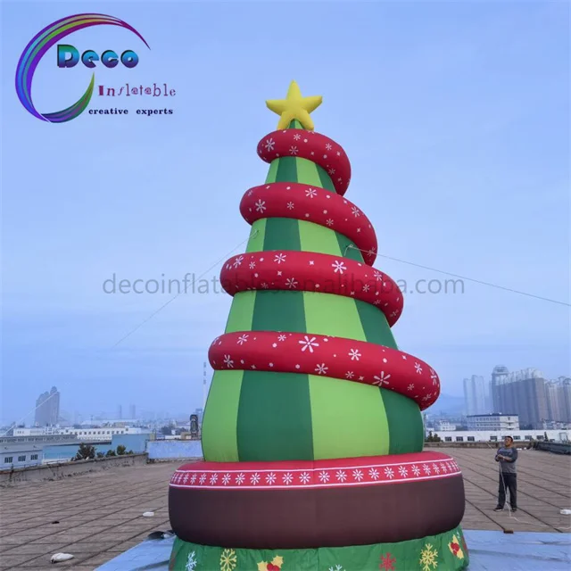 

Giant Inflatable Christmas Tree with Star for Party Event Promotion Decorations Includes Blower Accessory
