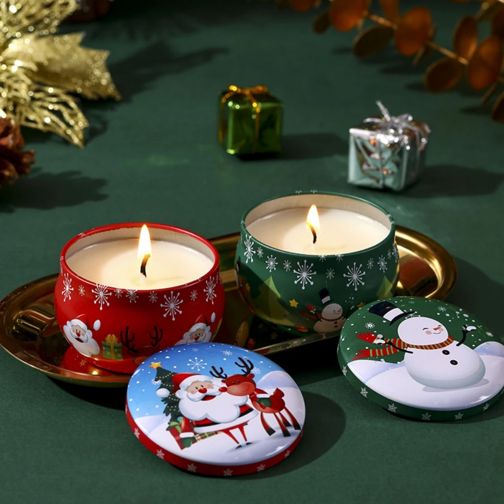 4pcs Scented Candles Christmas Fragrance Candle Christmas Gifts Small Gifts Creative Ornaments Aromatherapy Candles ﻿Party