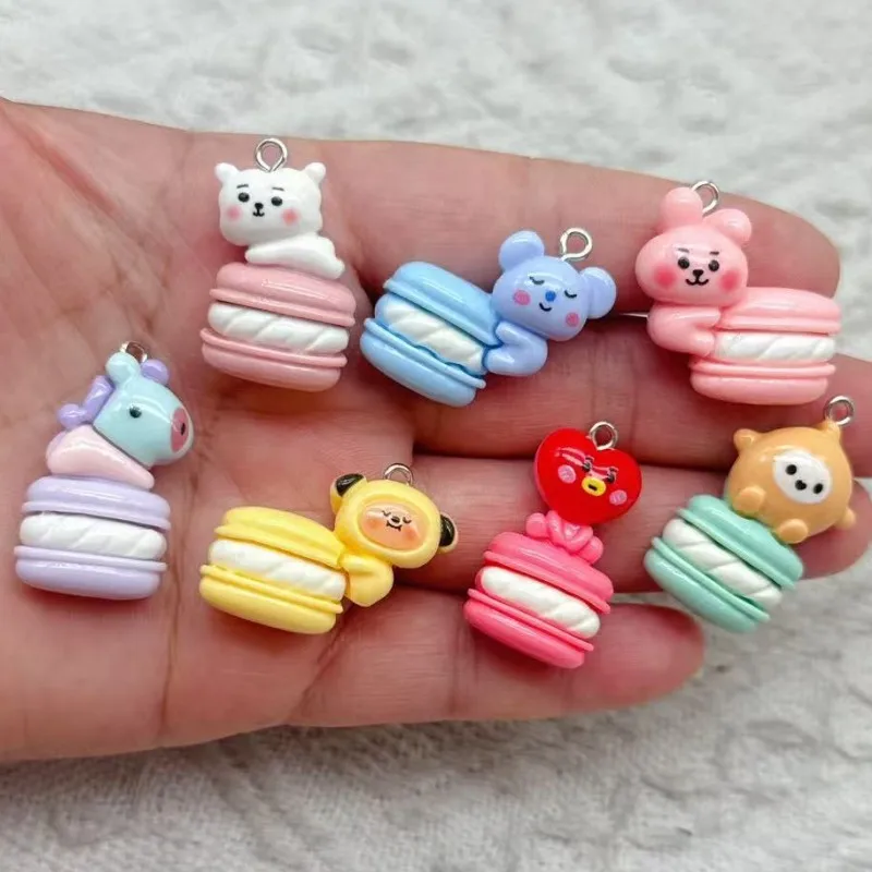 10 peças de Charme de Resina em Estilo Cartoon para Fazer Joias, Brincos, Colares, Pulseiras, Pendentes, Acessórios DIY para Celular, Materiais para Artesanato
