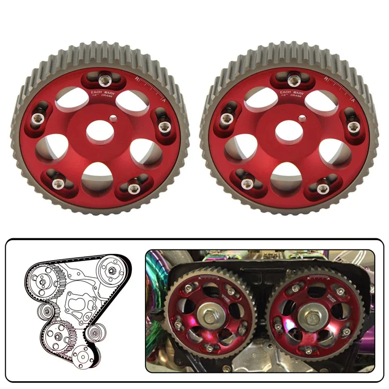 

2PCS Adjustable Cam Gears Pulley For Toyota Supra JZA80 1JZ 2JZ Soarer