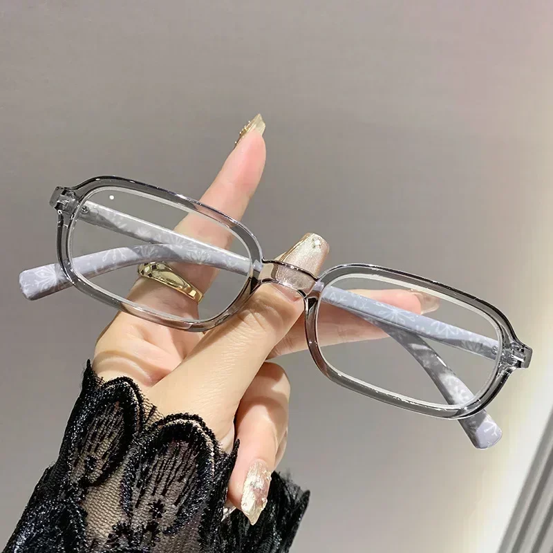 Square Frame Reading Glasses Anti-blue Light Hyperopia 0+4.0 2