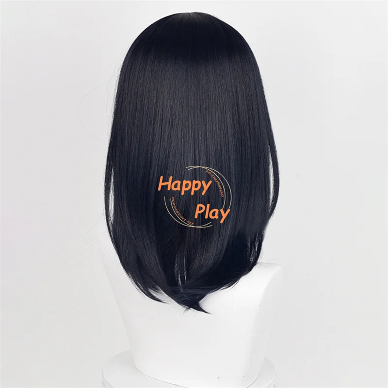 Shimizu Kiyoko Cosplay Wig 46cm Long Blue Black Women Anime Wig With Glasses Heat Resistant Synthetic Hair Halloween + Wig Cap