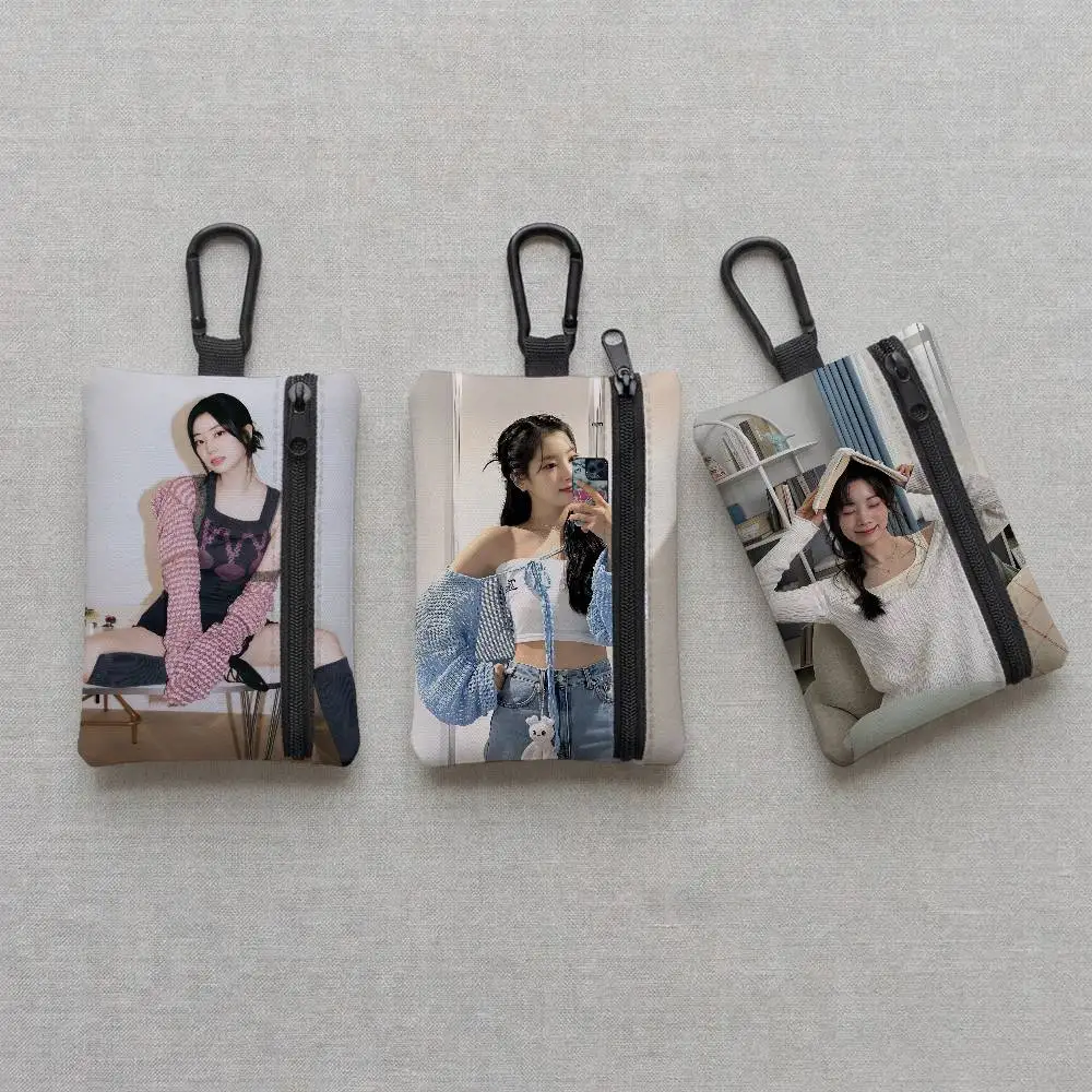 Singer D-Dahyun Everyday Oxford Cloth Zipper Coin Purse - Lightweight Card Holder & Hanging Key Pouch