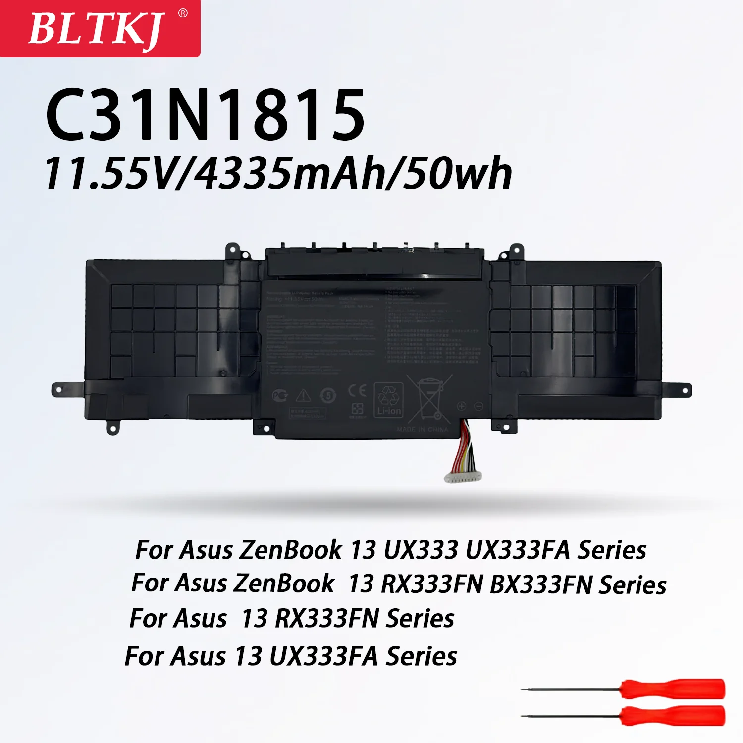 NEW C31N1815 Laptop Battery For ASUS ZenBook 13 U3300FN UX333 UX333FA UX333FN BX333FN RX333FA RX333FN