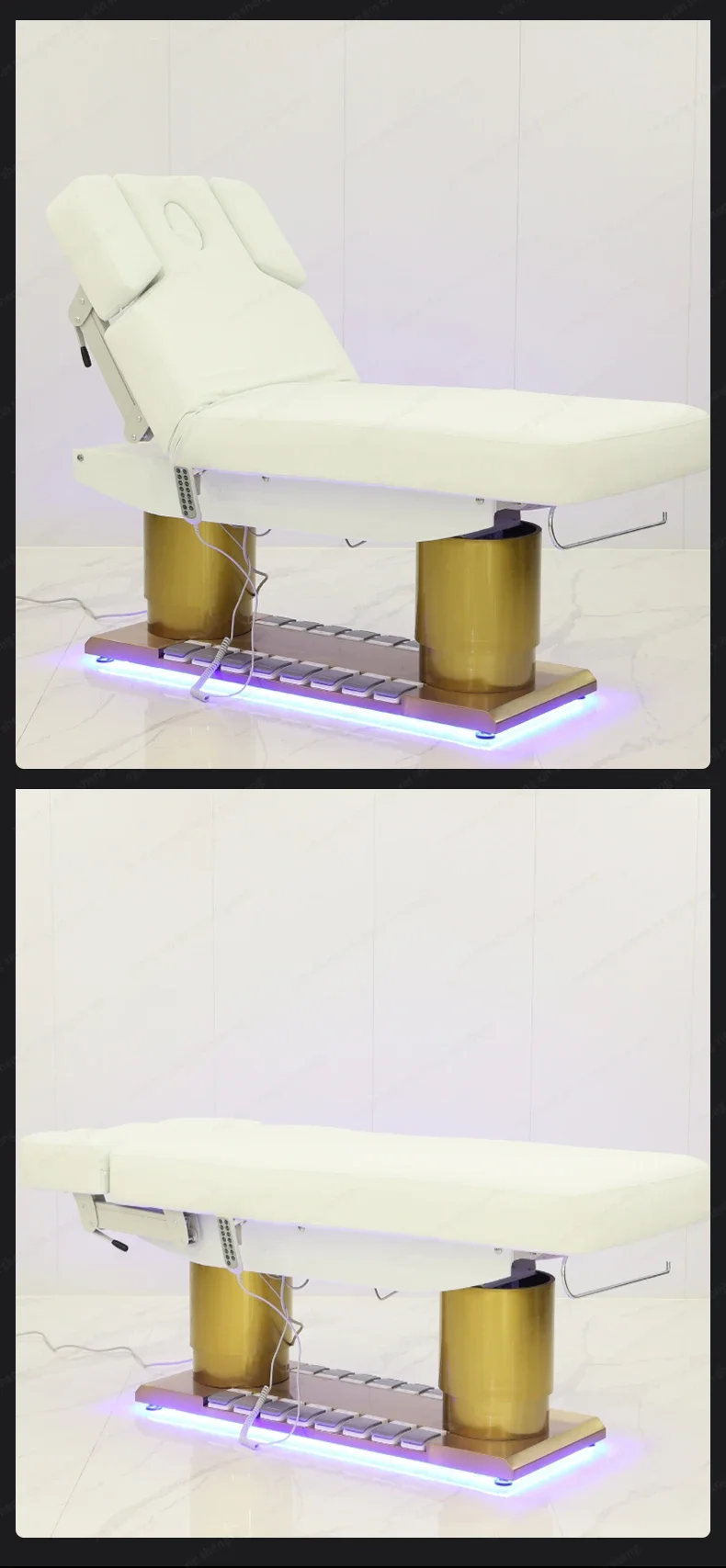 XingSheng Elektrisches Schönheitspflegebett Gesichtshydrotherapie Massagetisch Salon Wimpernbetten Ganzkörpermassage SPA-Möbel – Detail 12