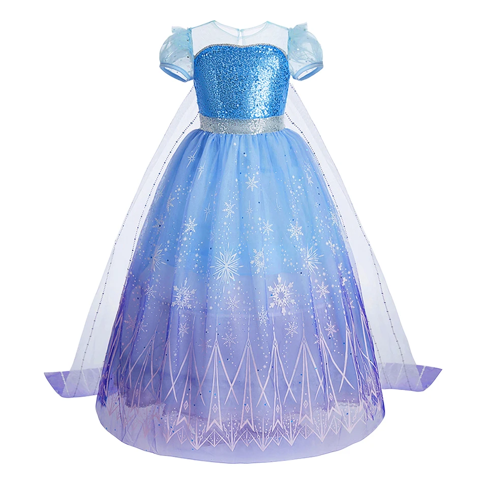 Vestido de princesa Anna para niñas pequeñas, ropa de Rapunzel, Reina de la nieve, Navidad, Halloween, fiesta de disfraces