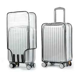 New Luggage Cover Transparent PVC Luggage Covers Waterproof Trolley Suitcase Dust Cover Dustproof Travel Organizer Accessories