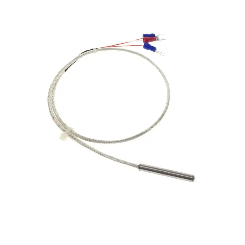 Platinum Thermoresistor Couple Precision WZP-PT100 4X30MM Probe Type Anticorrosion Waterproof High Temperature Sensor Length0.5M