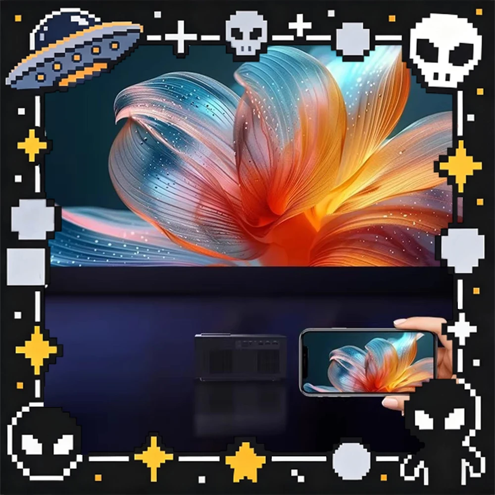 

Проектор Tencent Aurora D2Pro 1080P, 782 CVIA люмен, с контрастным изображением, интеллектуальным обходом препятствий, автофокусом, подарок