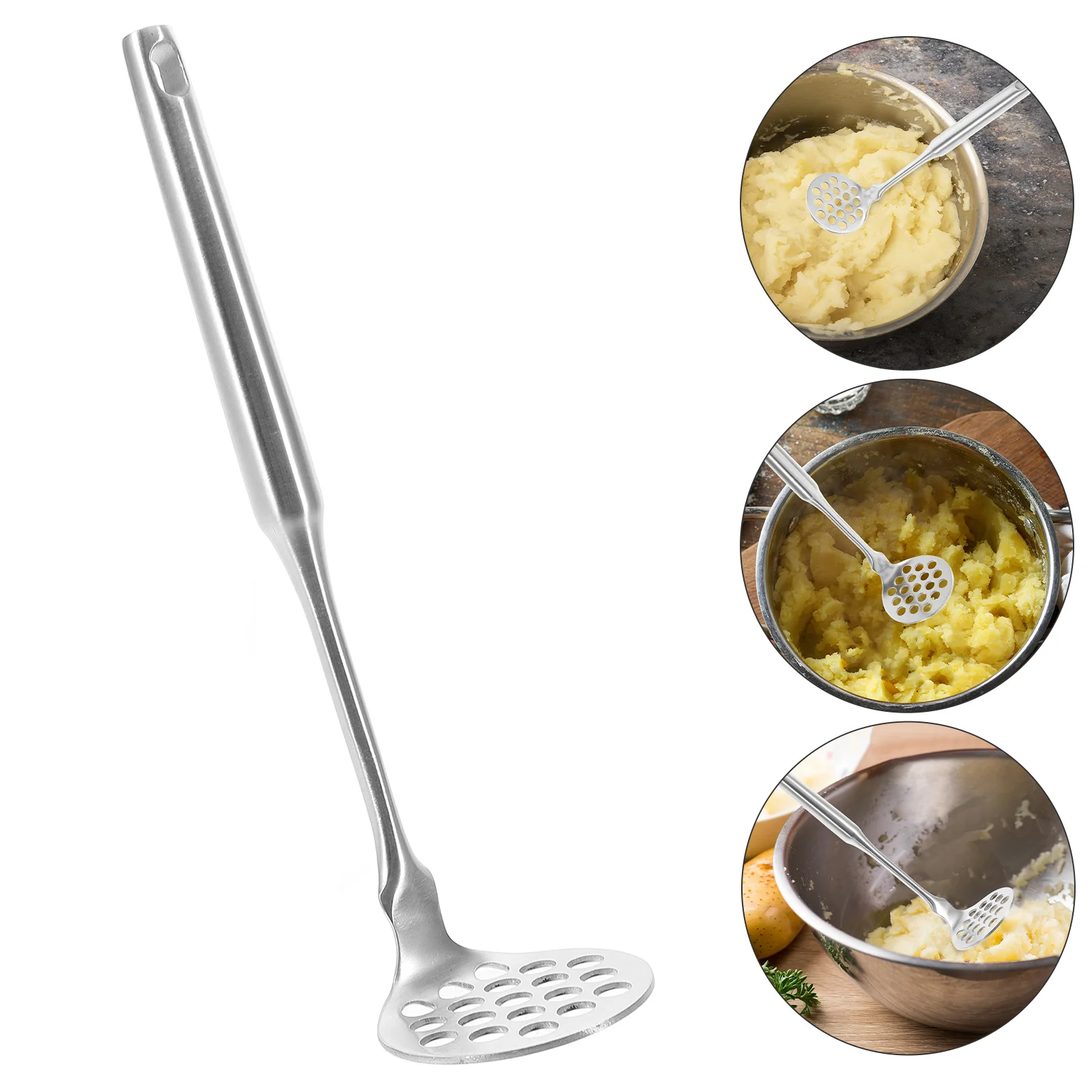 

Mashed Potato Masher Kitchen Tool Smasher Heavy Duty Stainless Steel Mini Mashers Potatoes