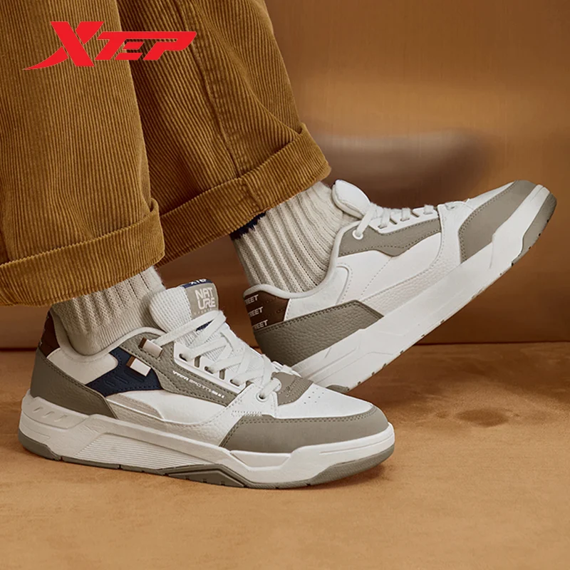 Xtep Xinhui Skateboarding Shoes For Men 2023 Winter Leisure Casual Men\'s Sports Shoes Street Style Low Top Sneakers 977419310094