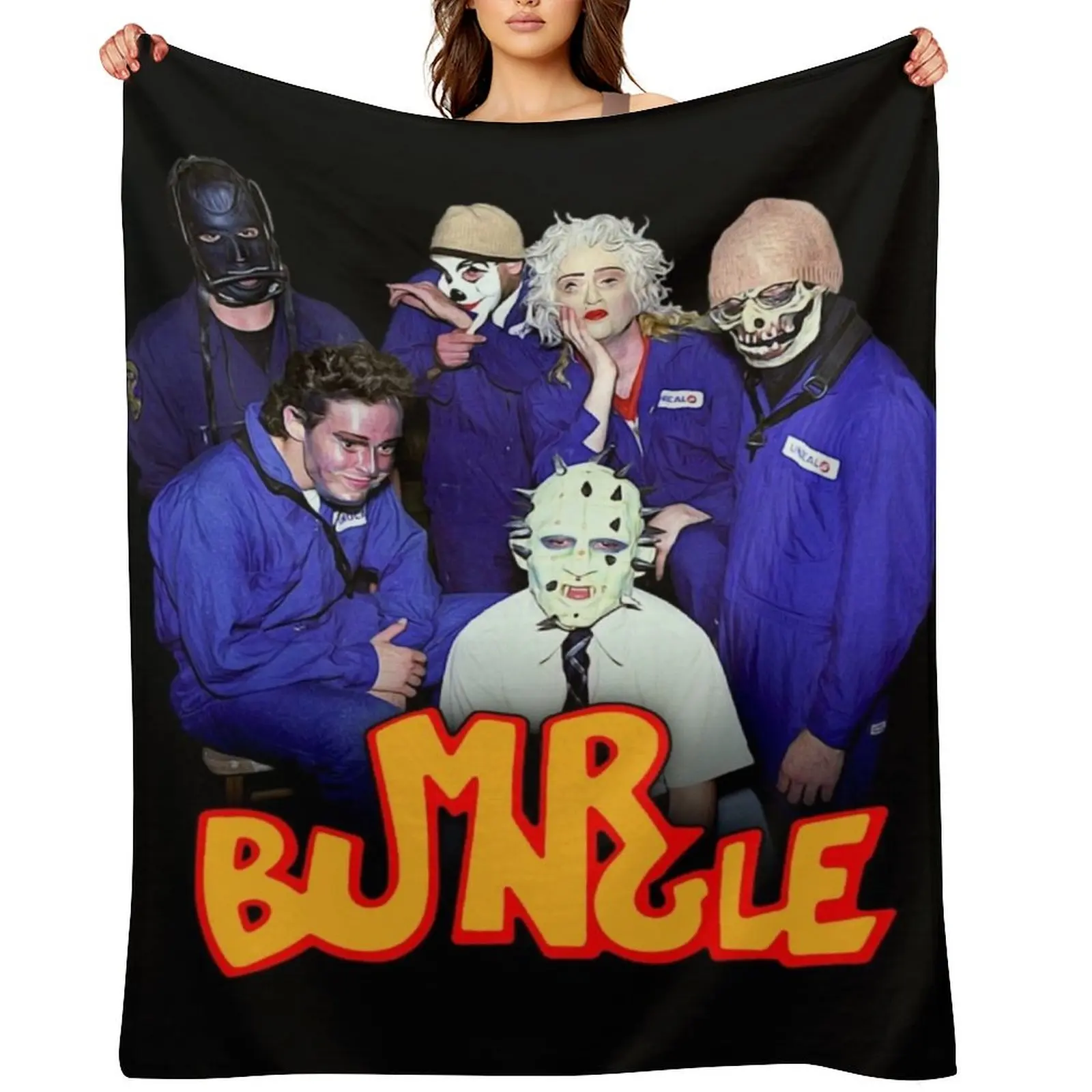 

Mr. Bungle 'Band Portrait' Throw Blanket Decorative Beds Kid'S valentine gift ideas Decorative Sofas Blankets