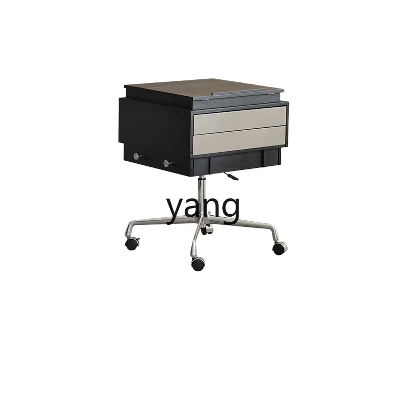 

Yjq Sofa Side Cabinet Lifting Modern Minimalist Solid Wood Removable Projector with Drawer Side Table