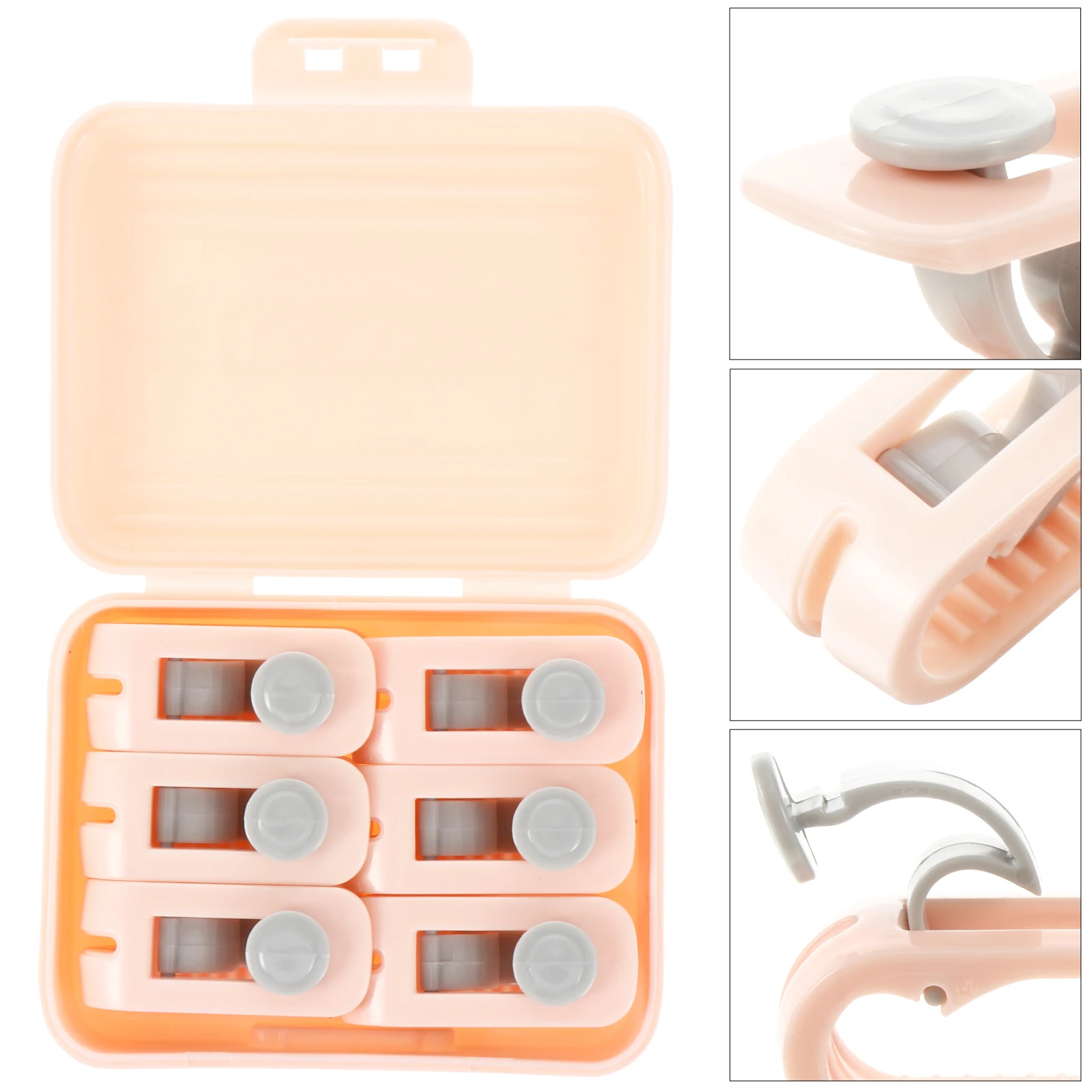 

6pcs U-Shaped Anti-Slip Quilt Fastener Clips No Needle Bed Sheet Locking Buckle For Quilt Fixing Clip Household Storage Tool