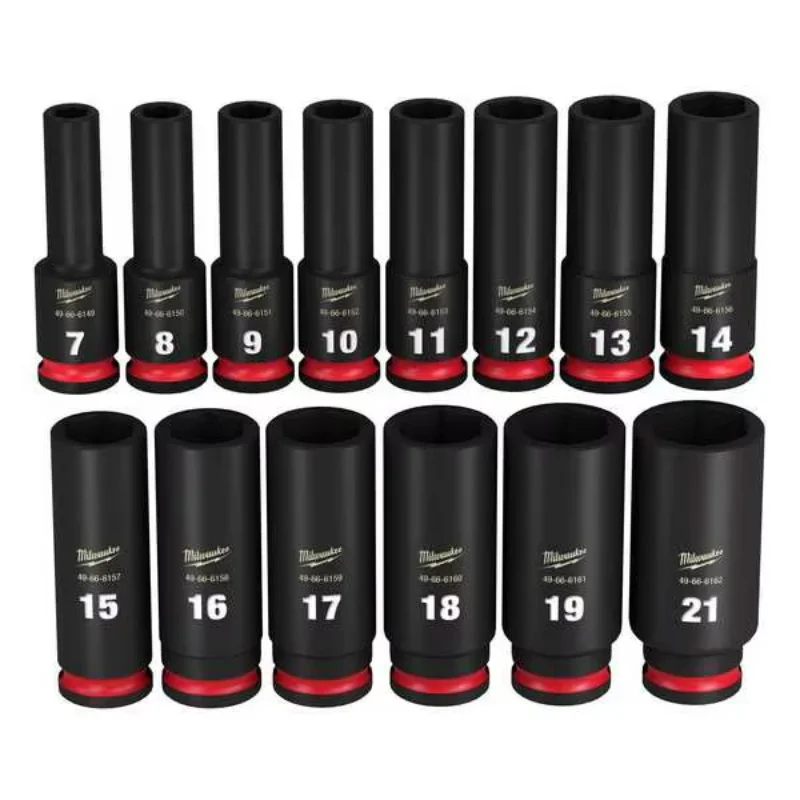 

14 pc. SHOCKWAVE Impact Duty 3/8 in. Drive Metric Deep Well 6 Point Socket Set