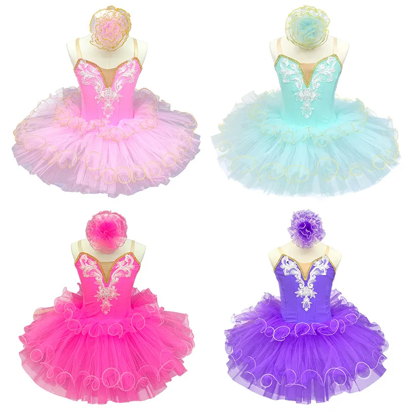 

Платье-майка для балета и танцев, купальник для детской танцевальной практики с блестящим дизайном и юбкой с промежностью, 2025 г.