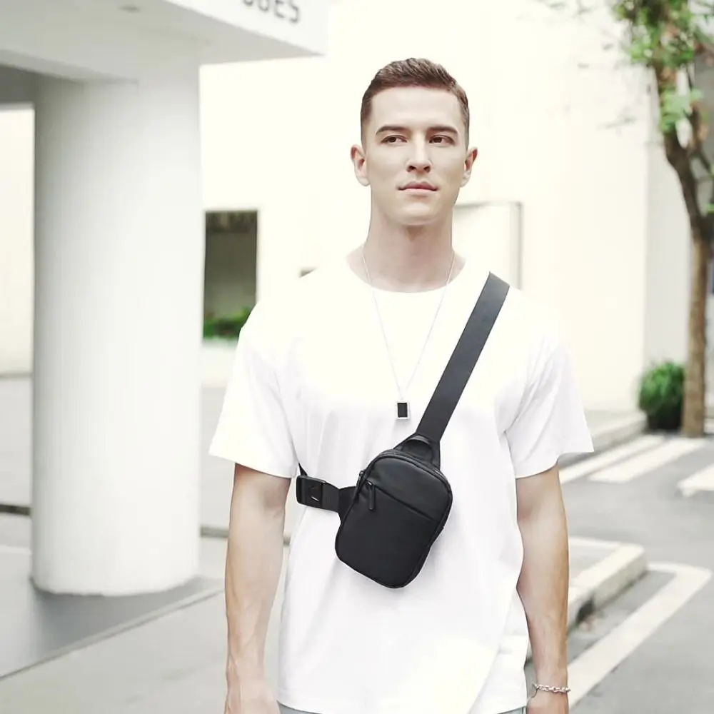 

Portable Zipper Men Chest Bag Multipocket Waterproof Mobile Phone Bag Nylon Handbag Small Shoulder Bag Boys