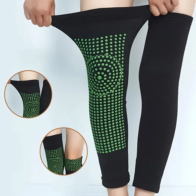 Knee Pads Set, 2 Pcs/set, 45 ° C Heat Therapy, Black, Polyester, Outdoor Sports, Winter Warmth, Knee Pads, Protective Gear