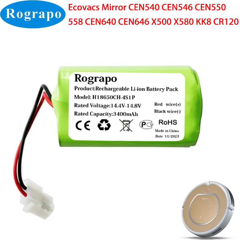 New 2800mAh-3400mAh 18650B4-4S1P-AAF-4 Battery For Chuwi / Polaris / Kitfort / DIBEA / Ecovacs / iBoto / iLife / Genio Robotic