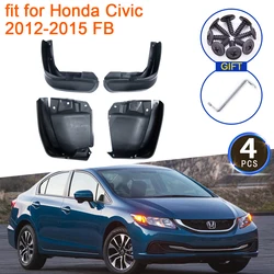 Mudflap for Honda Civic 2012 2013 2014 2015 FB Mudguard New Fenders Splash Guards Front Rear Wheels 4Pcs Car Stying Accessories