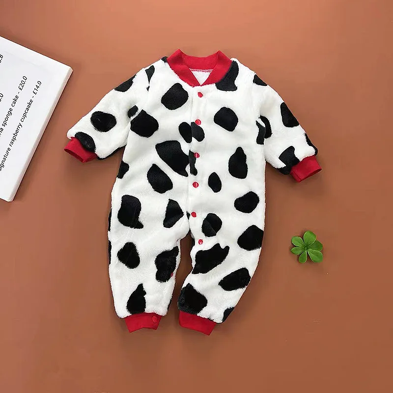 ملابس Winter Baby Warm Clothes BoyGirl Pure Colour Romper Infant Flannel Soft Fleece Newborn Jumpsuit One Piece Toddler Clothing